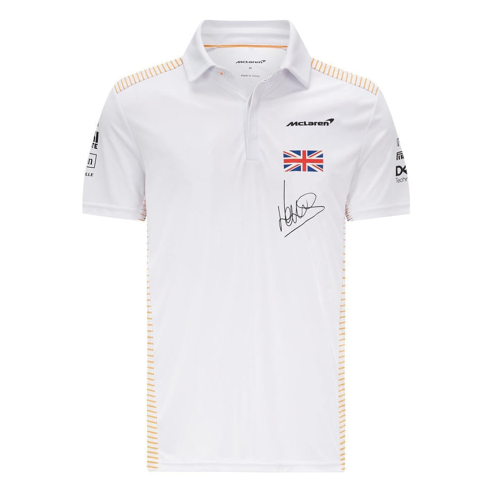 2020 McLaren Lando Norris Polo Shirt (White)_0
