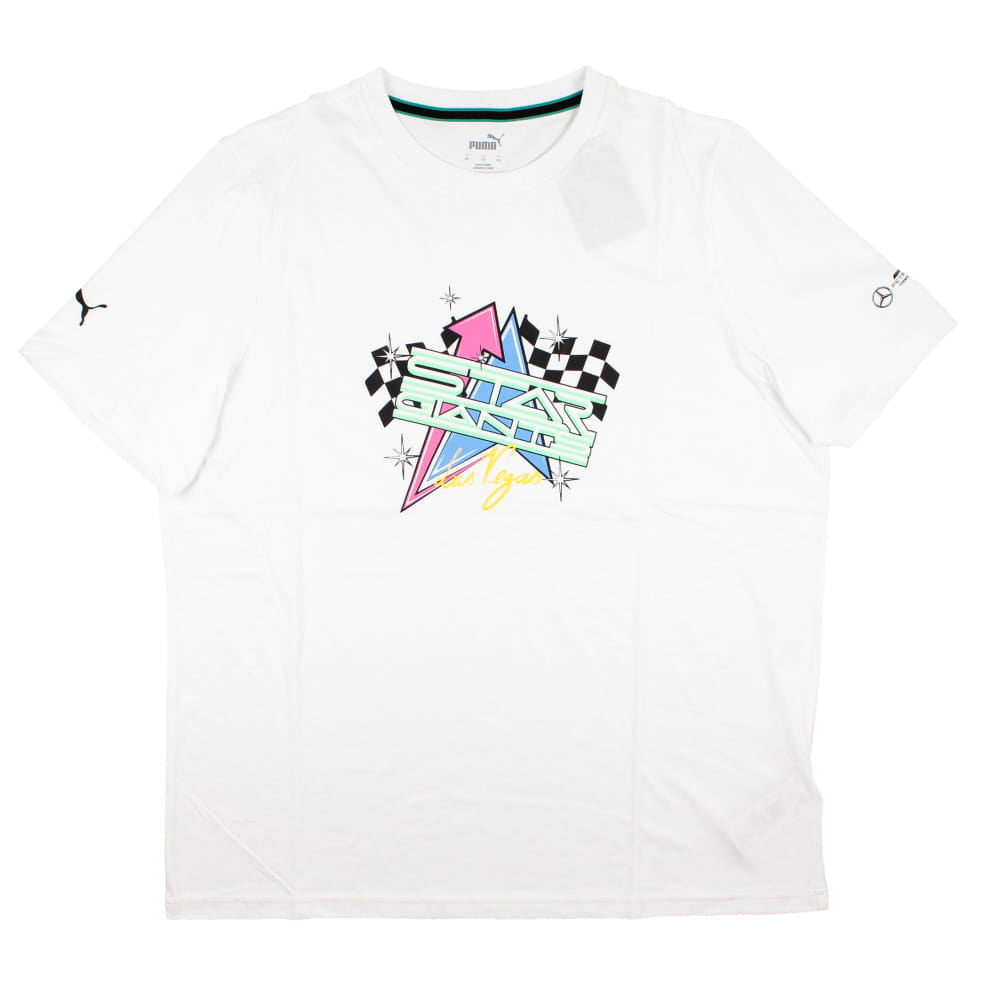 2023 Mercedes Garage Crew Las Vegas Tee (White)_0