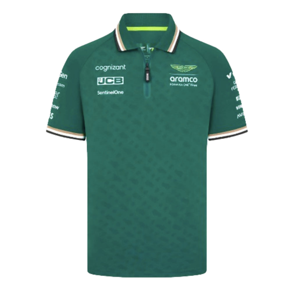 2024 Aston Martin RP Mens Team Polo Shirt (Green)_0