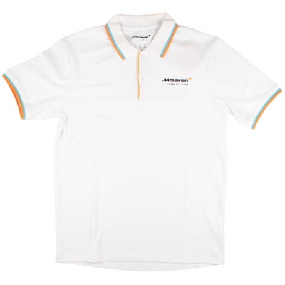 2024 McLaren F1 Mens Core Essentials Polo (White)_0