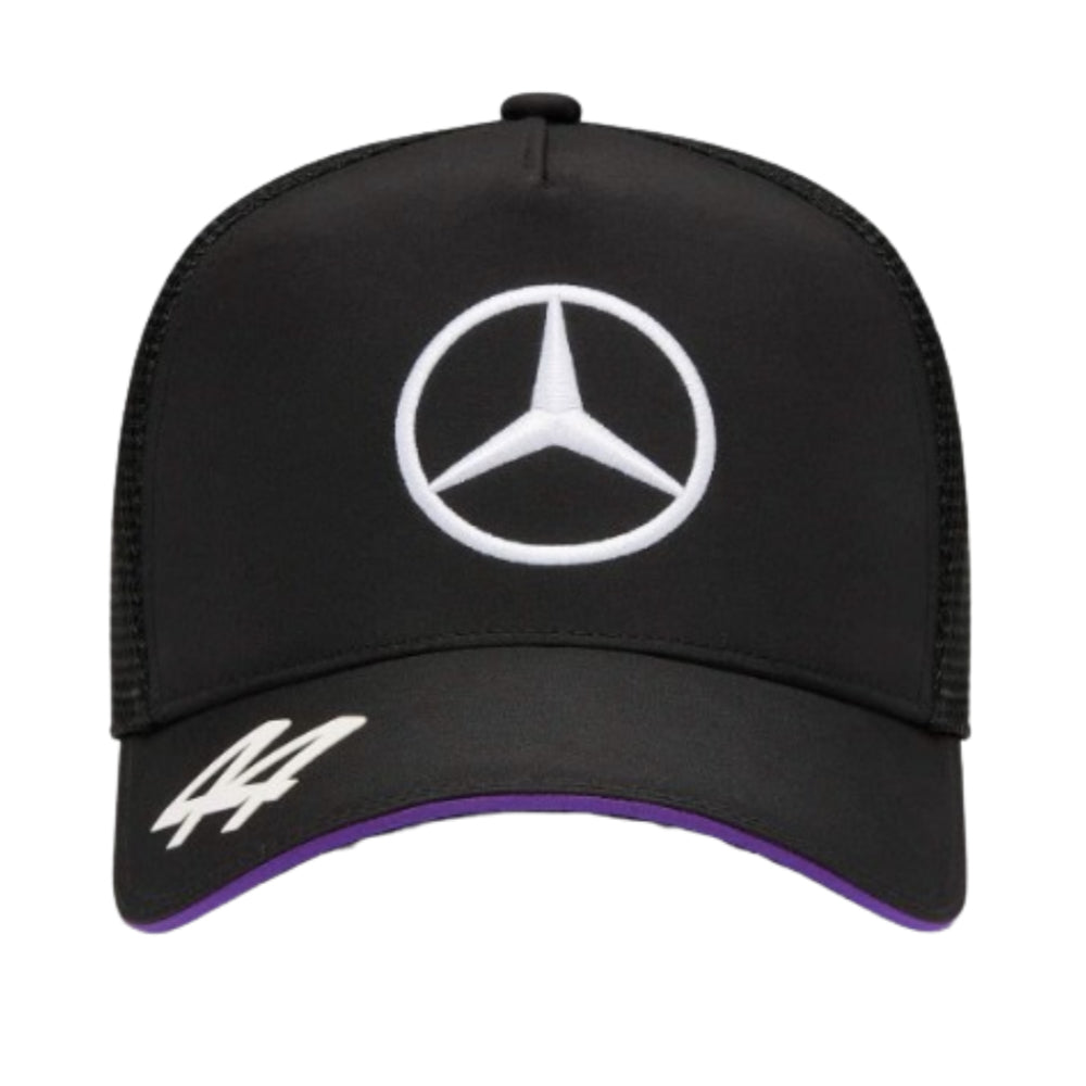 2024 Mercedes Lewis Hamilton Driver Trucker Cap (Black)_0