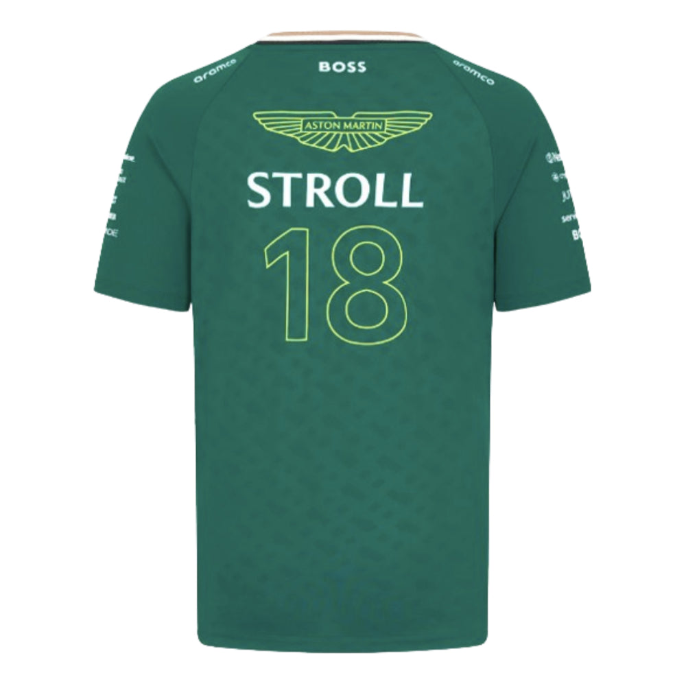 2024 Aston Martin Lance Stroll Team Tee (Green) - Kids_0
