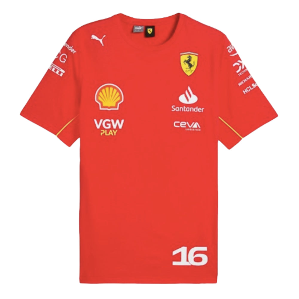 2024 Ferrari Charles Leclerc Driver T-Shirt (Red)_0