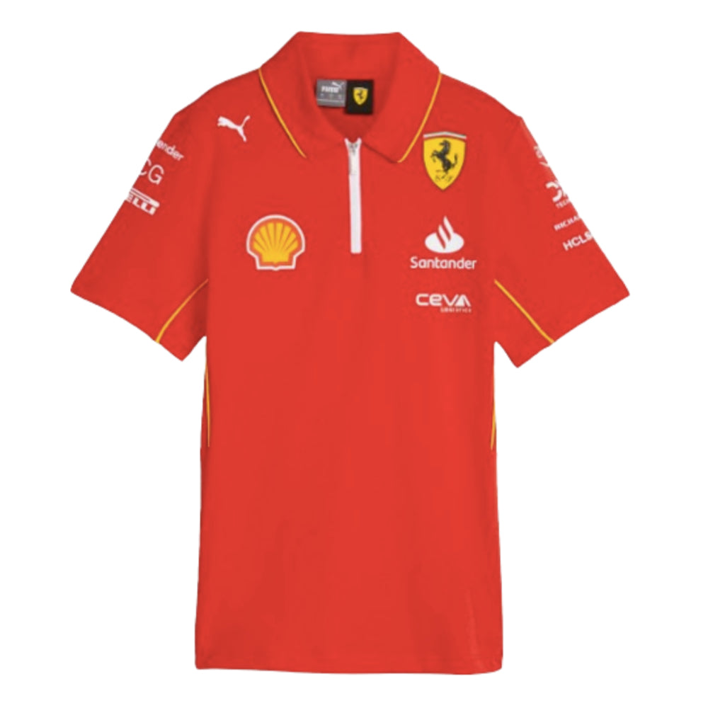 2024 Scuderia Ferrari Team Polo Shirt (Red) - Womens_0