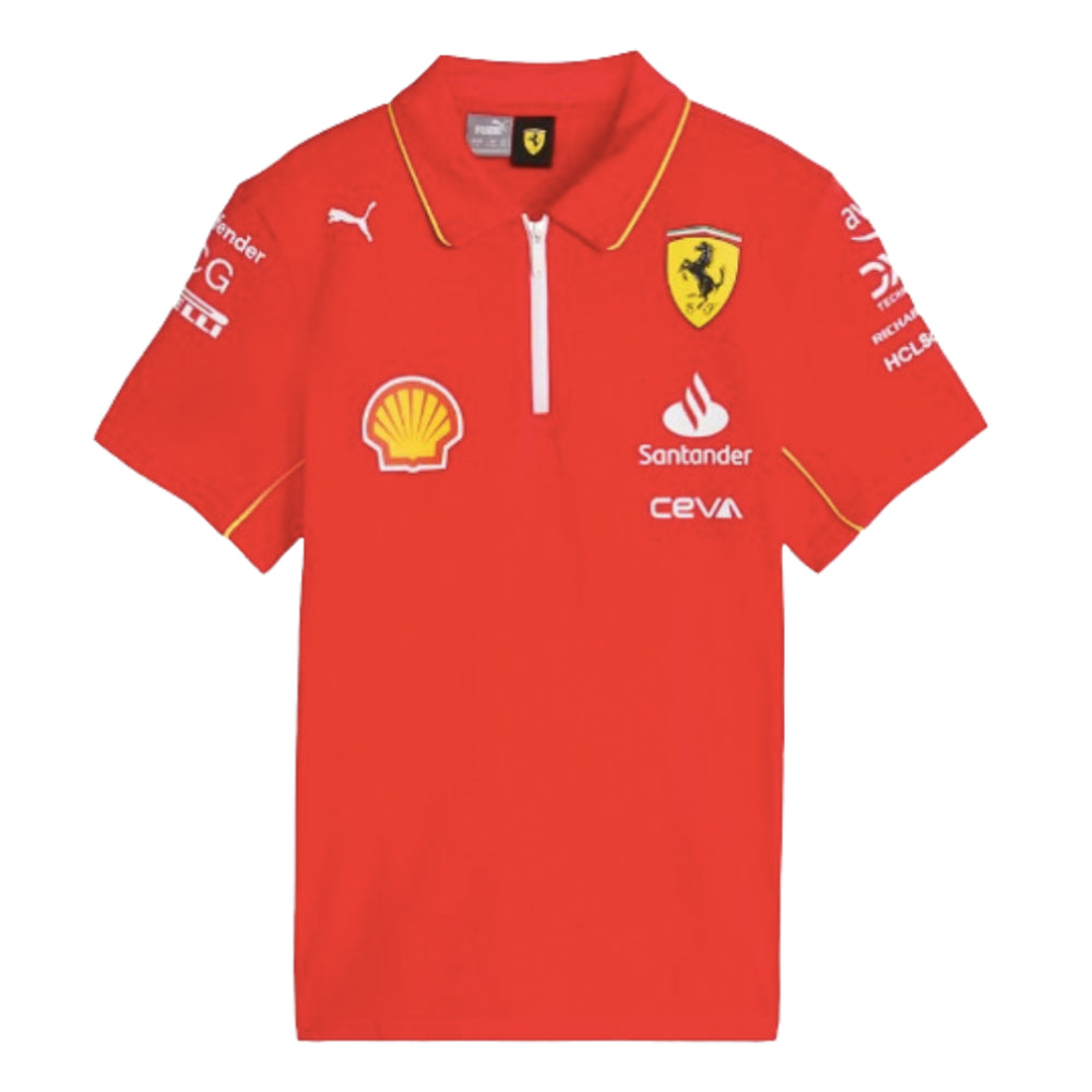2024 Scuderia Ferrari Team Polo Shirt (Red) - Kids_0