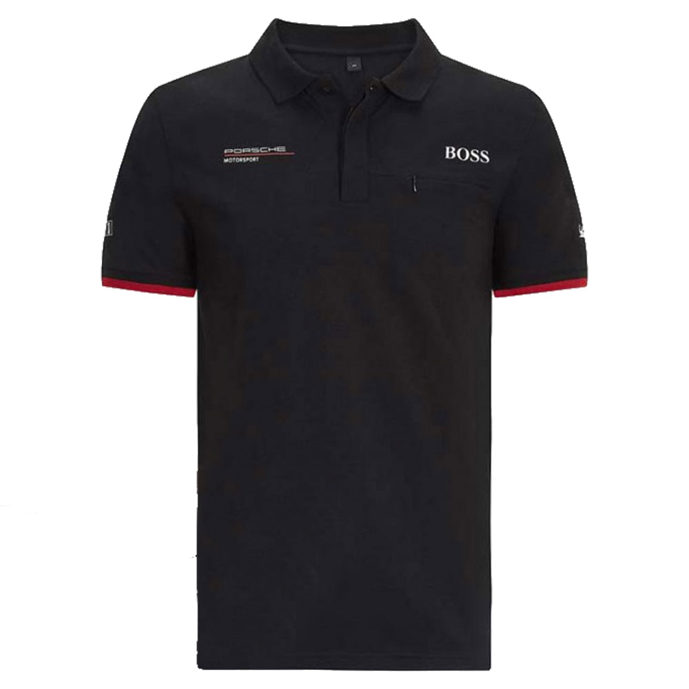 2024 Porsche Motorsport Mens Team Polo Shirt Black_0