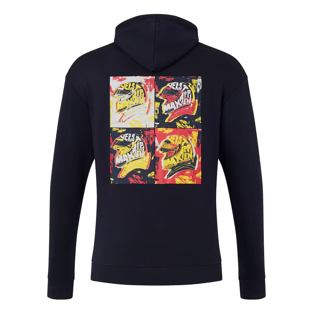 2024 Red Bull Max Verstappen Pop Art Oversized Hoodie (Navy) - Kids_1