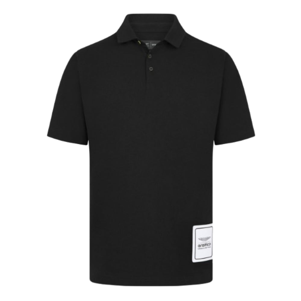 2024 Aston Martin Mens Logo Polo Shirt (Black)_0