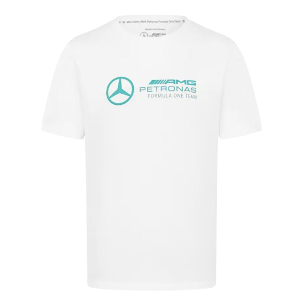 2024 Mercedes Mens Large Logo Tee (White)_0