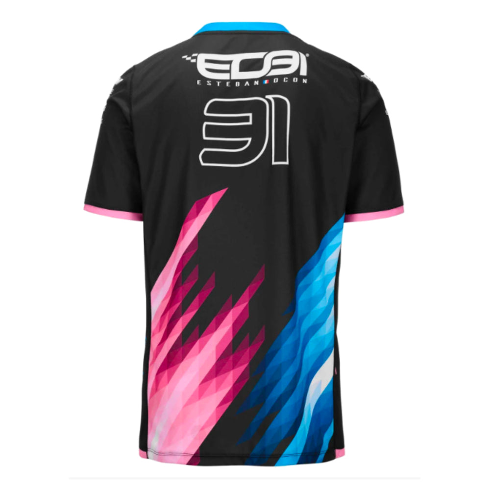 2024 Alpine BWT Team Esteban Ocon Tee (Black) - Kids_0