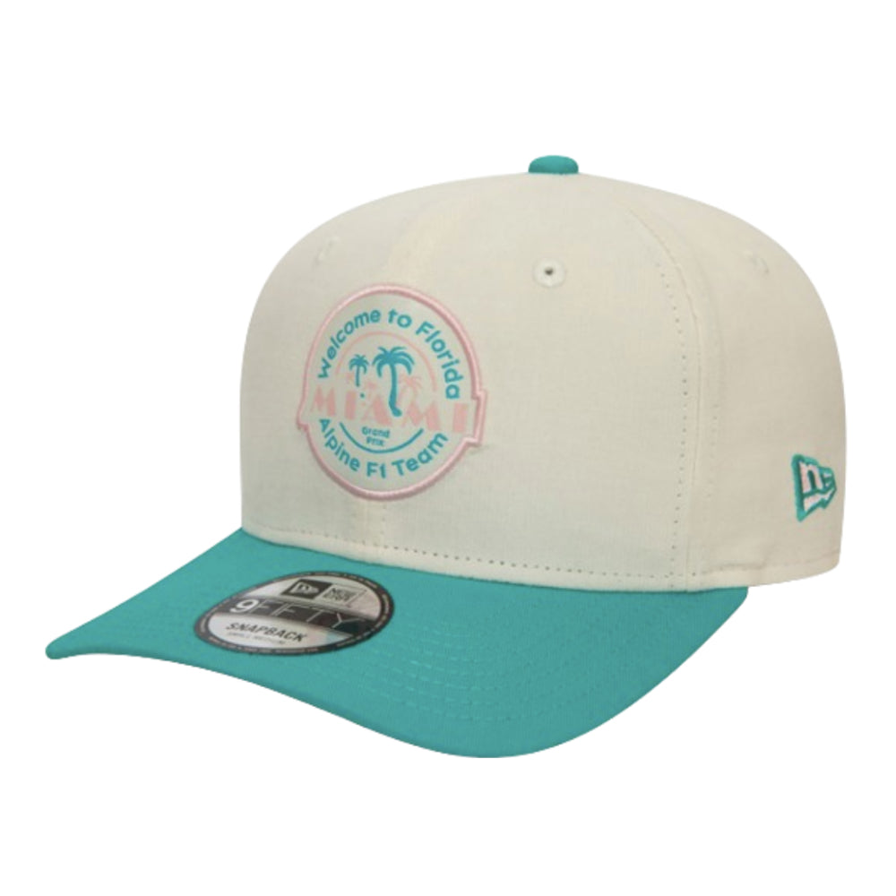 2024 Alpine Racing Miami Race Special White 9FIFTY Snapback Cap_1