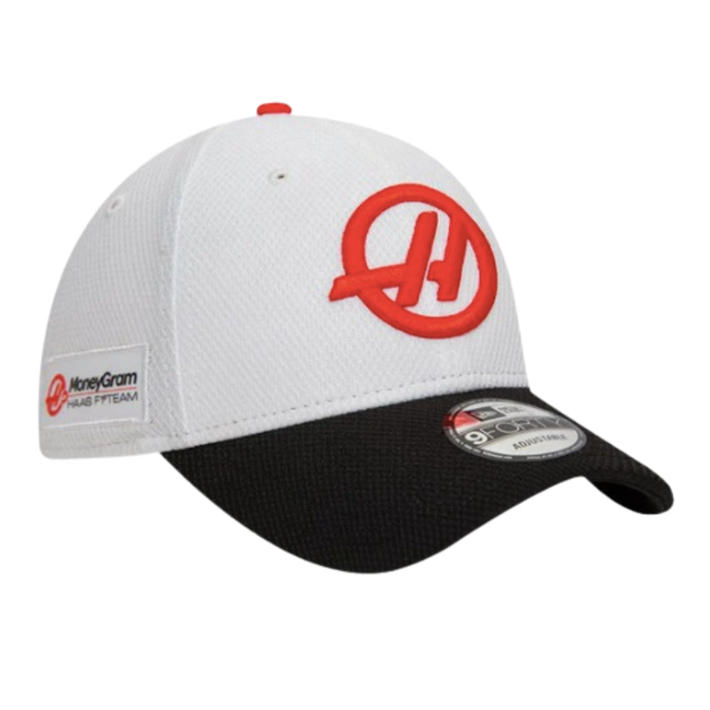 2024 Haas Team Driver Nico Hulkenberg White 9FORTY Adjustable Cap_1