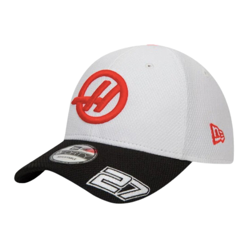 2024 Haas Team Driver Nico Hulkenberg White 9FORTY Adjustable Cap_0
