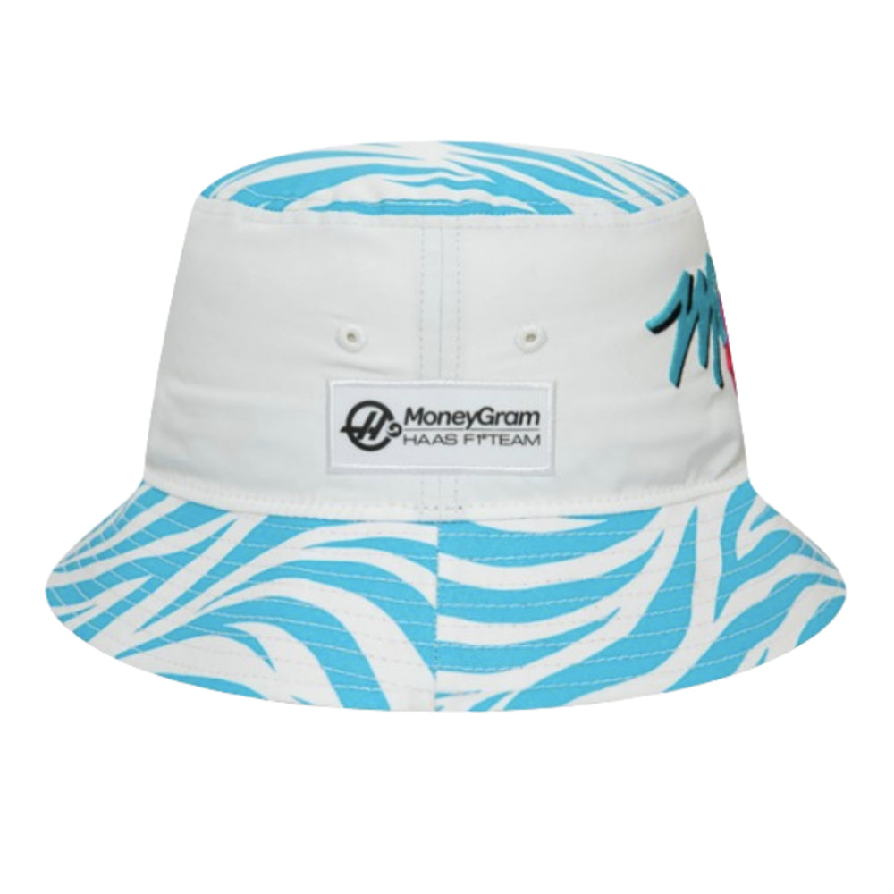 2024 Haas Miami Race Zebra Bucket Hat (White)_1