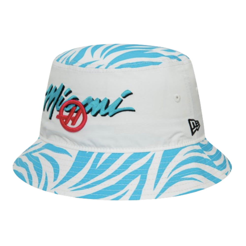 2024 Haas Miami Race Zebra Bucket Hat (White)_0