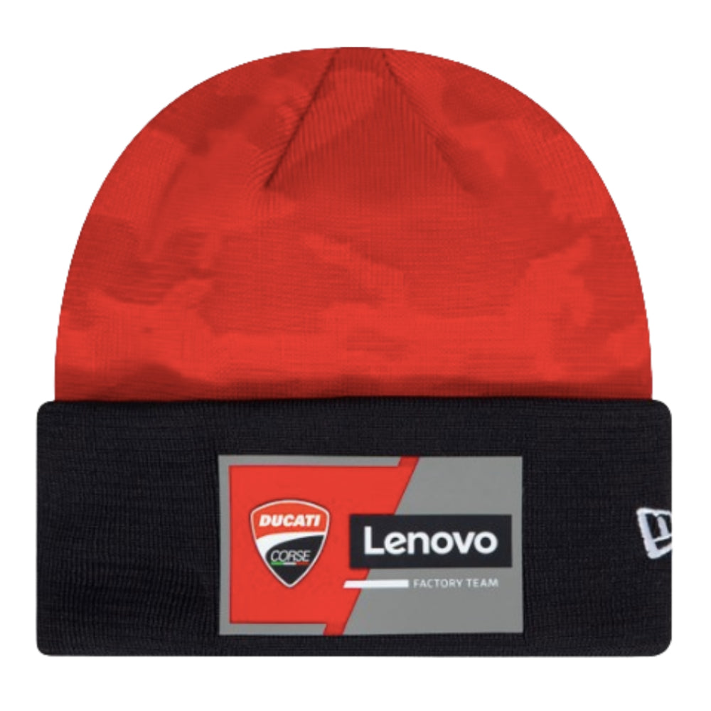 Ducati Team Camo EB Cuff Beanie (Scarlet)_0