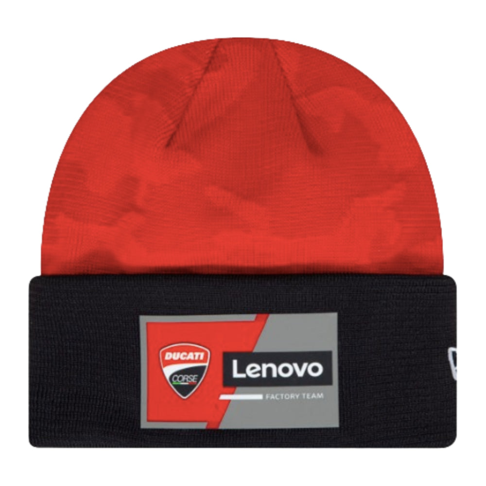 Ducati Team Camo FB Cuff Beanie (Scarlet)_0