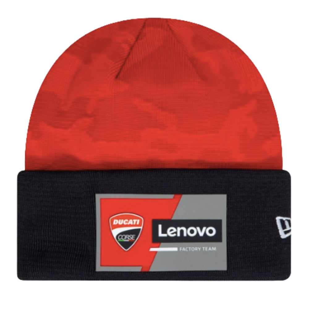 Ducati Team Camo Cuff Beanie (Scarlet)_0
