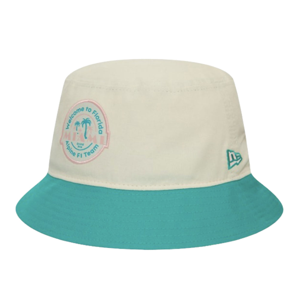 2024 Alpine F1 Miami Tapered Special Bucket Hat (White) - Medium_0