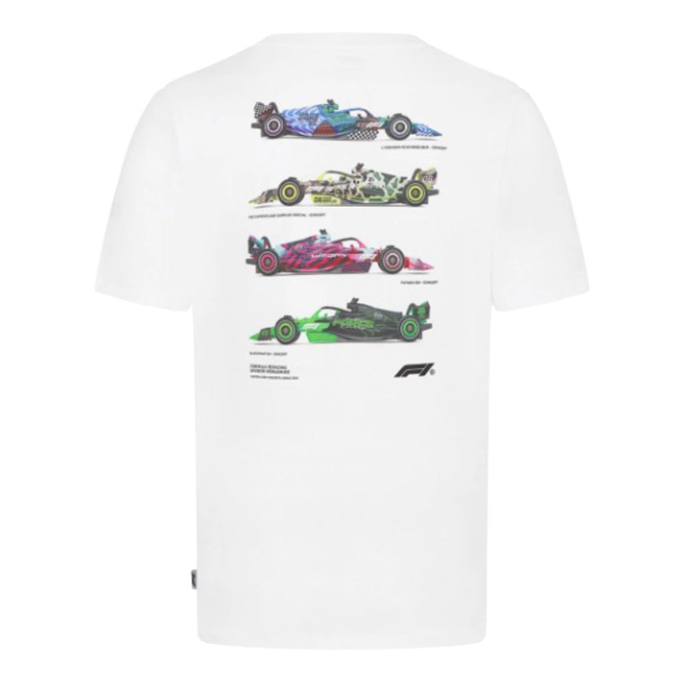 2024 Formula 1 F1 FW Car Graphic T-Shirt (White)_0