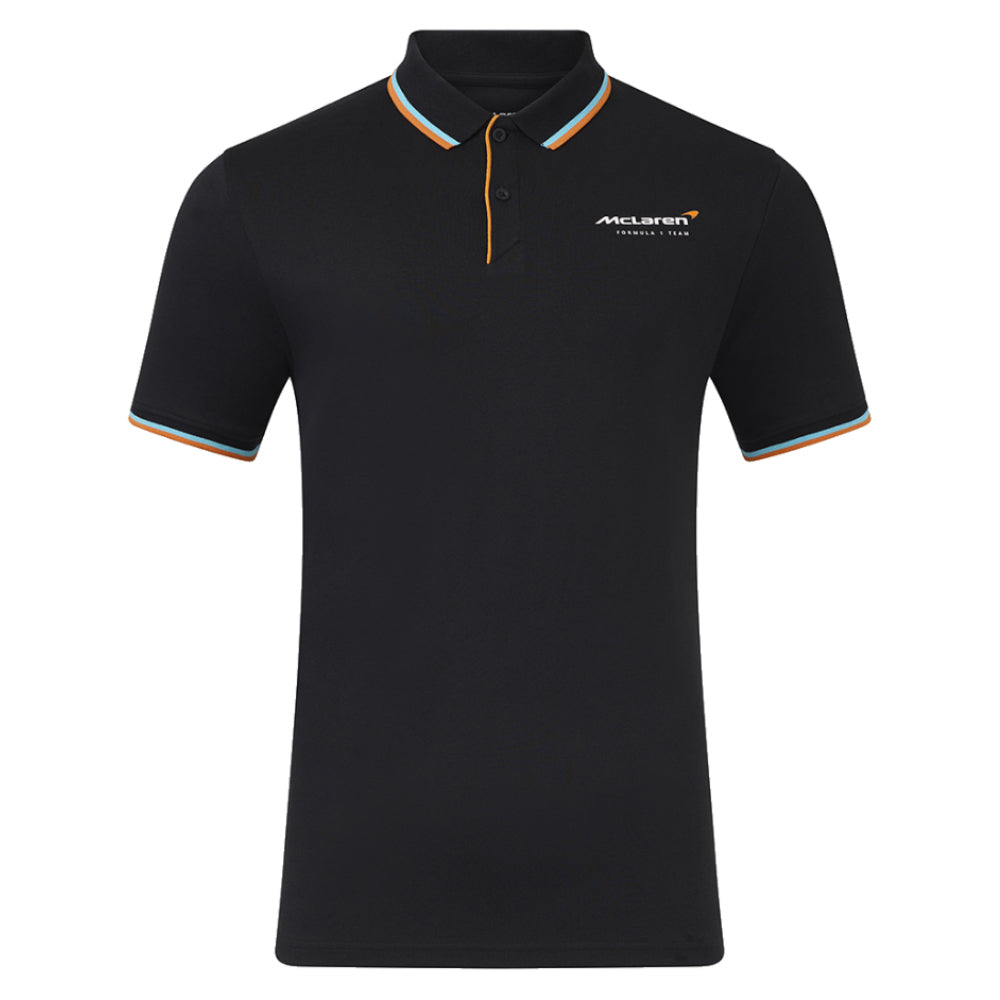 2025 McLaren F1 Core Essentials Polo Shirt (Black)_0