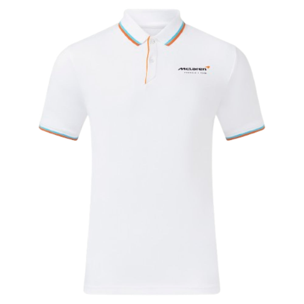 2025 McLaren F1 Core Essentials Polo Shirt (White)_0