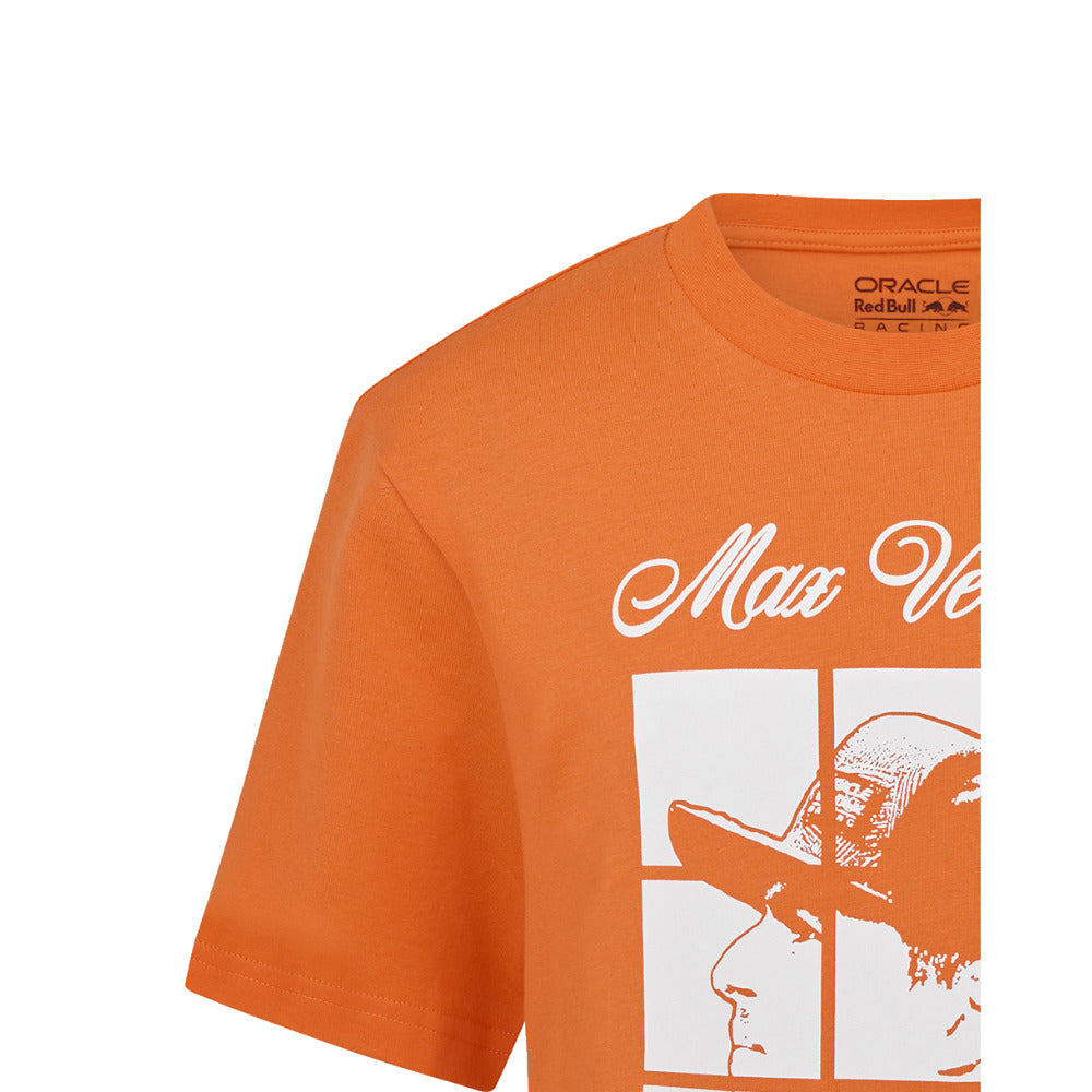 2025 Red Bull Racing Max Verstappen Puzzle T-Shirt (Orange) - Kids_1