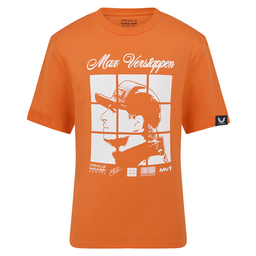2025 Red Bull Racing Max Verstappen Puzzle T-Shirt (Orange) - Kids_0