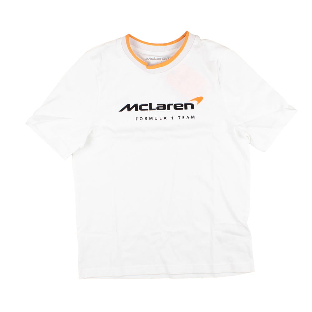 2025 McLaren F1 Core Essentials T-shirt - Bright White (Kids)_0