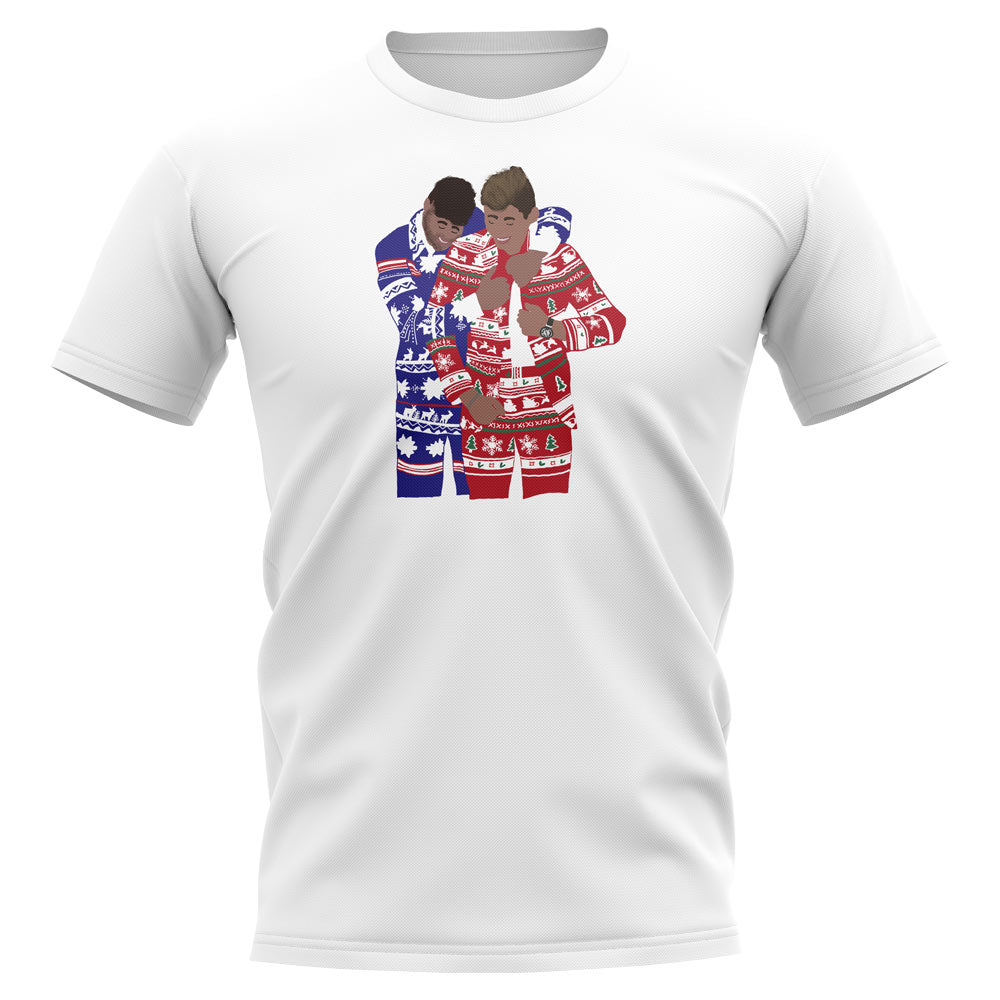 Daniel Ricciardo and Max Verstappen T-Shirt (White)