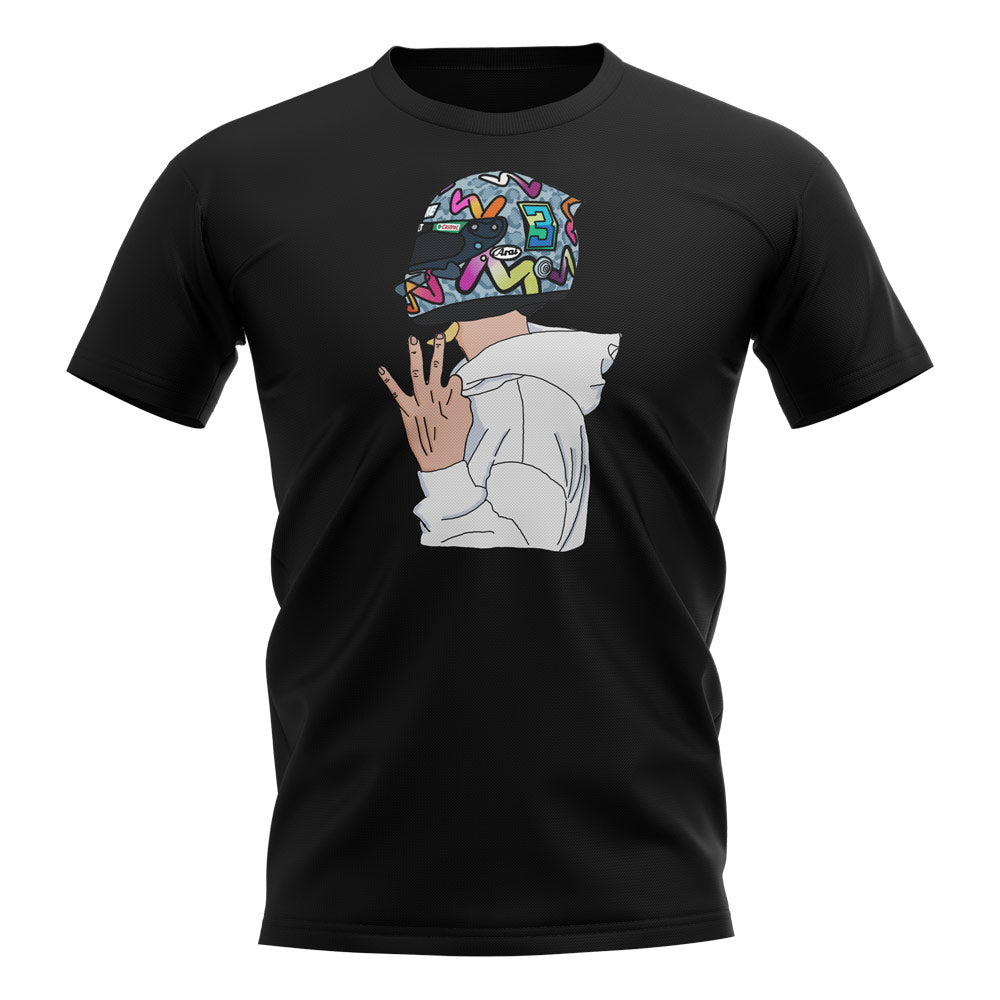 Daniel Ricciardo 2020 Number 3 T-Shirt (Black)