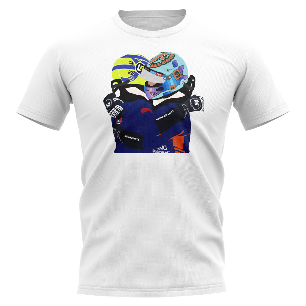 Daniel Ricciardo and Lando Norris 2021 Monza Pit Lane T-Shirt (White)