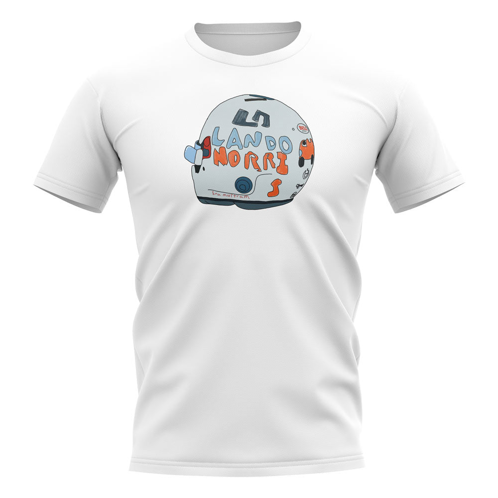 Lando Norris 2020 British GP Helmet T-Shirt (White)