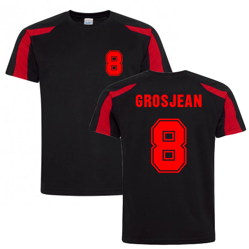 Romain Grosjean 2020 Performance T-Shirt (Black-Red)