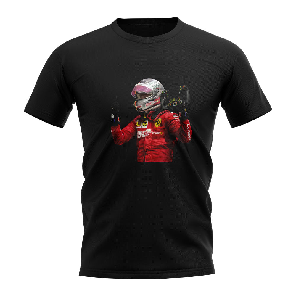 Sebastian Vettel 2019 Singapore GP T Shirt Black