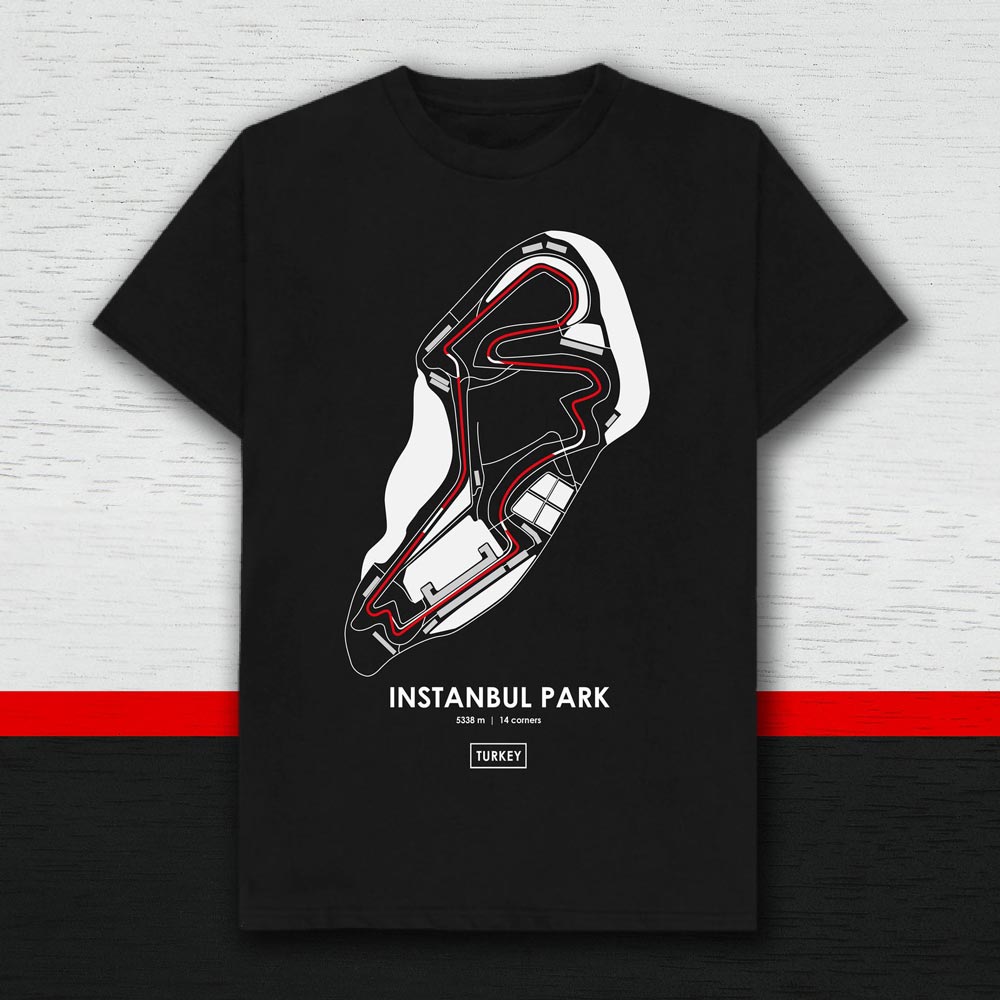 Istanbul Turkey Racing Track T-Shirt (Black)
