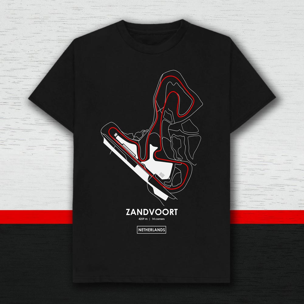Zandvoort Netherlands Racing Track T-Shirt (Black)