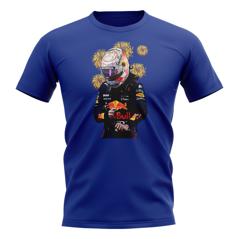 Max Verstappen 2021 World Champion T-Shirt (Blue)