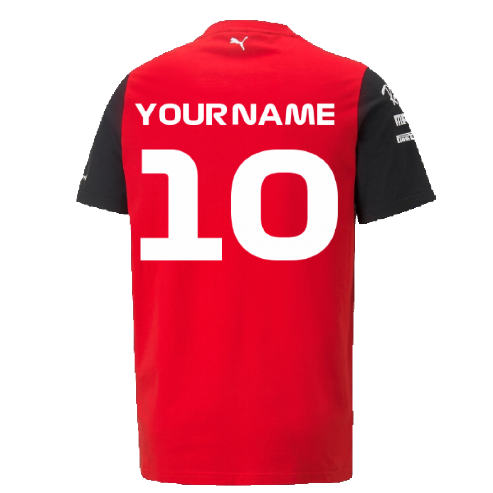 2022 Ferrari Team Tee (Red) - Kids (Your Name)_2
