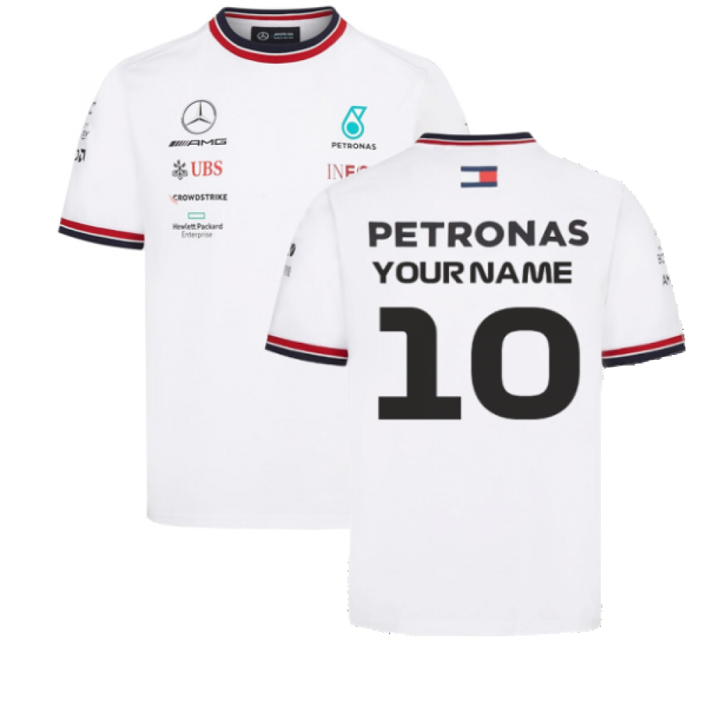 2022 Mercedes Driver Tee (White) - Kids (Your Name)_0