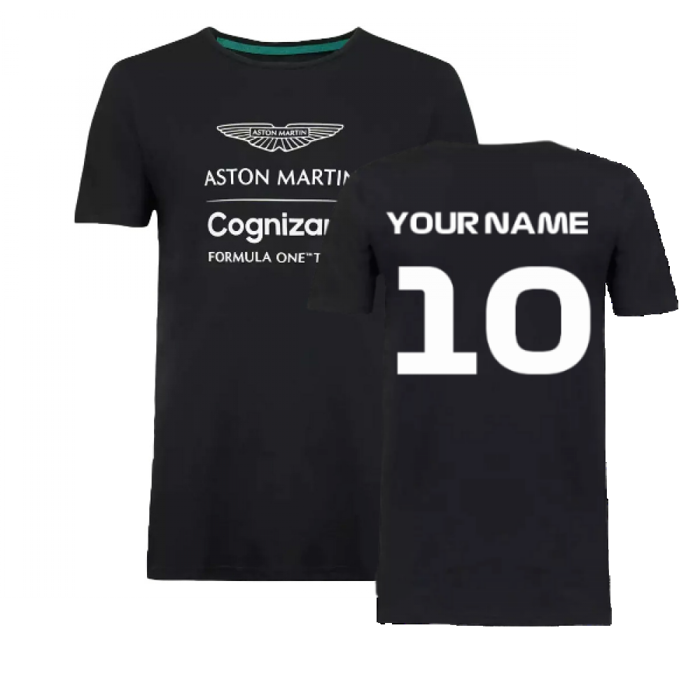 2022 Aston Martin Lifestyle Logo Tee (Black) - Ladies (Your Name)