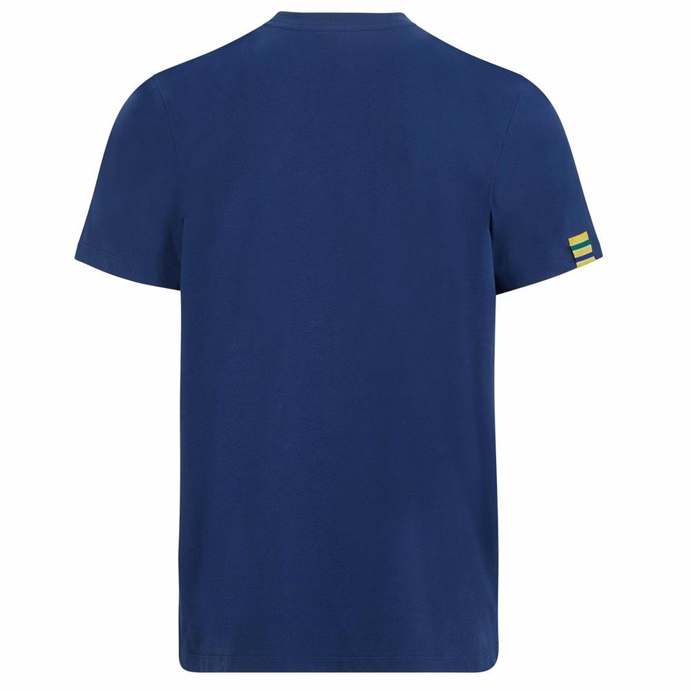 Ayrton Senna FW Mens Flag Tee (Navy) (Your Name)_1