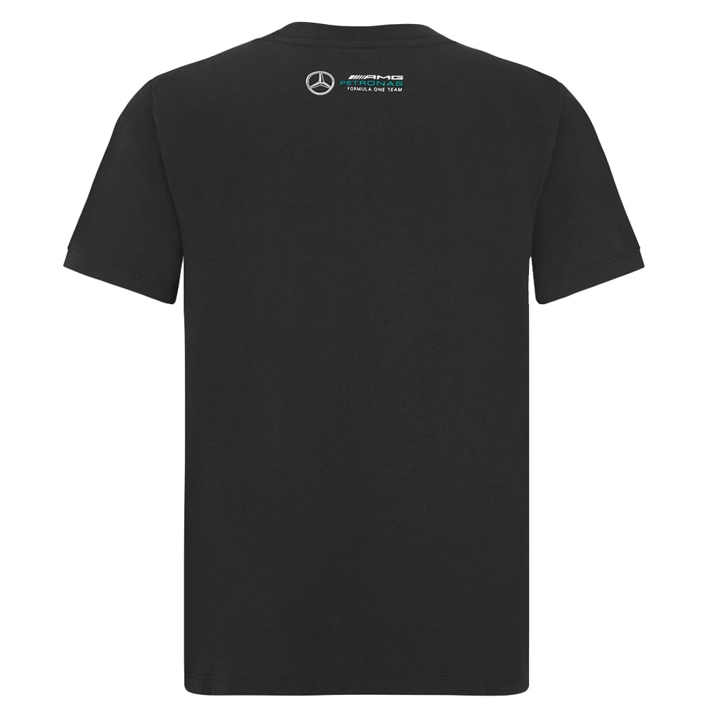2022 Mercedes George Russell #63 T-Shirt (Black) - Kids_1