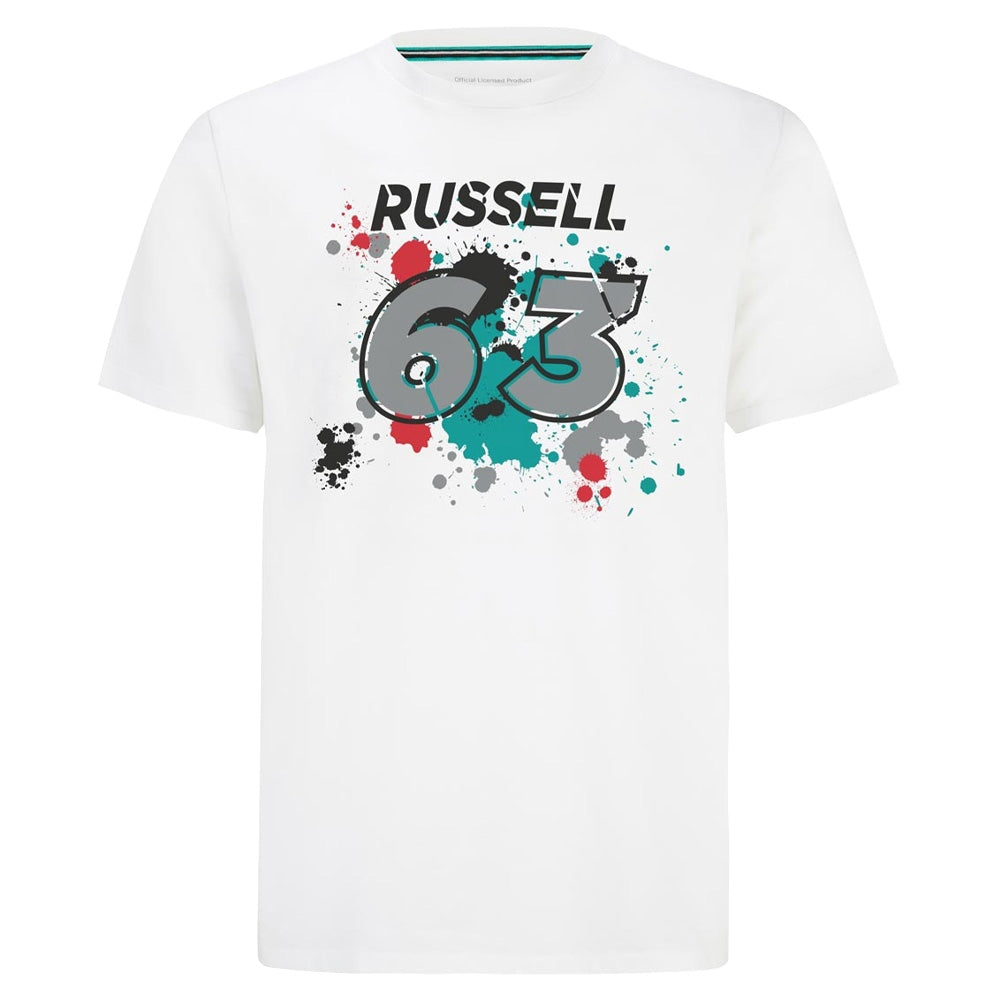 2022 Mercedes George Russell #63 T-Shirt (White)_0