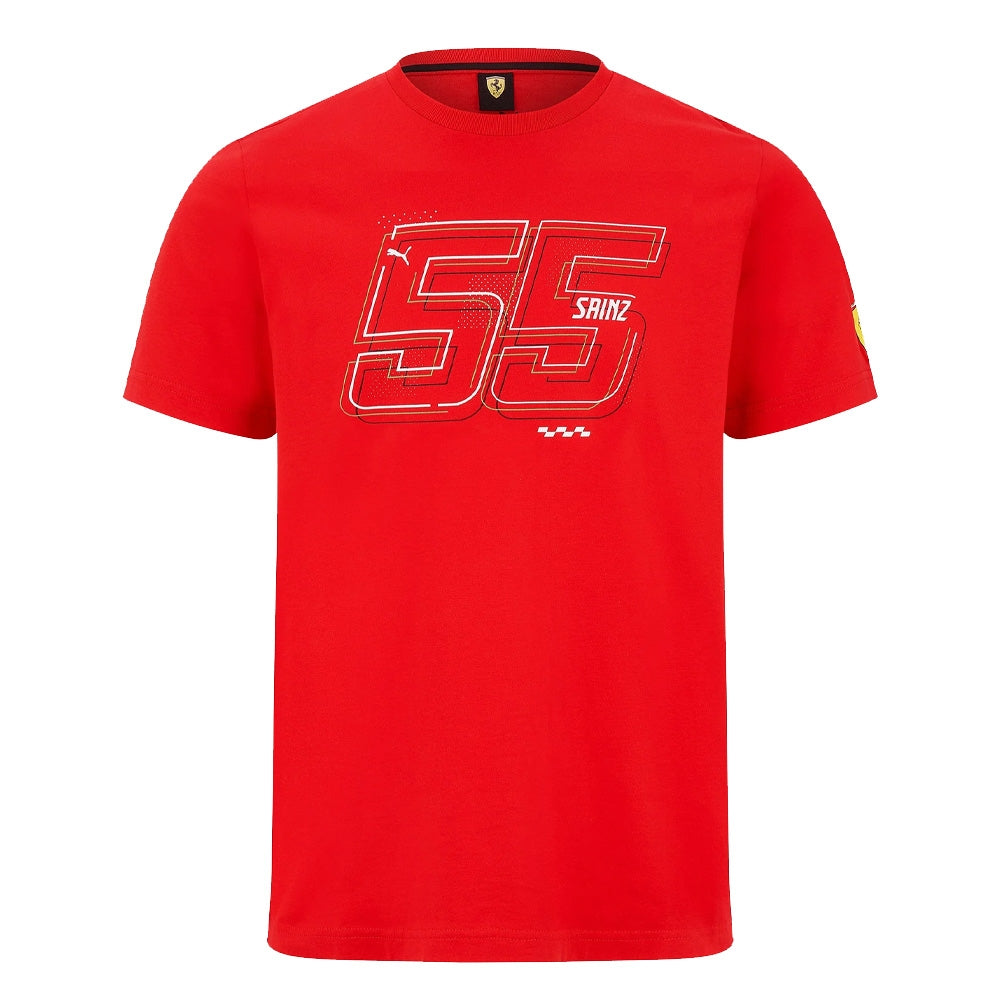 2022 Ferrari Fanwear Drivers Tee Carlos Sainz (Red)_0