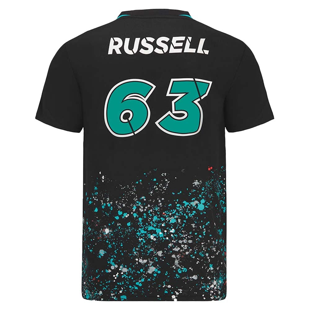 2022 Mercedes George Russell #63 Sports Tee (Black)_1