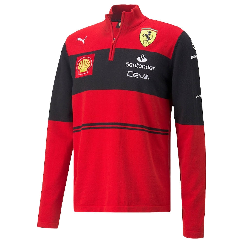 2022 Ferrari Team Half Zip Jumper (Red)_0