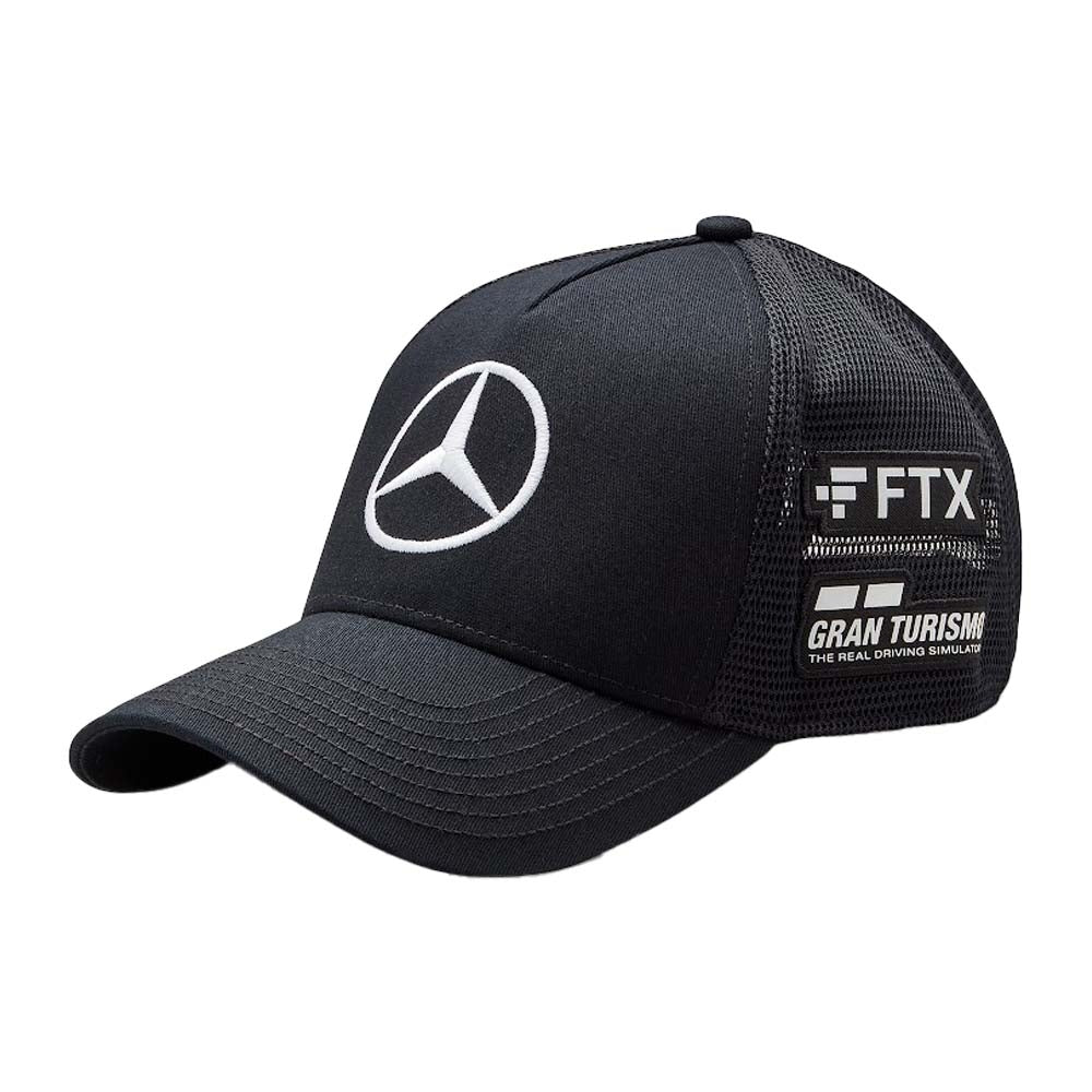 2022 Mercedes Hamilton Driver Trucker Cap Black_0