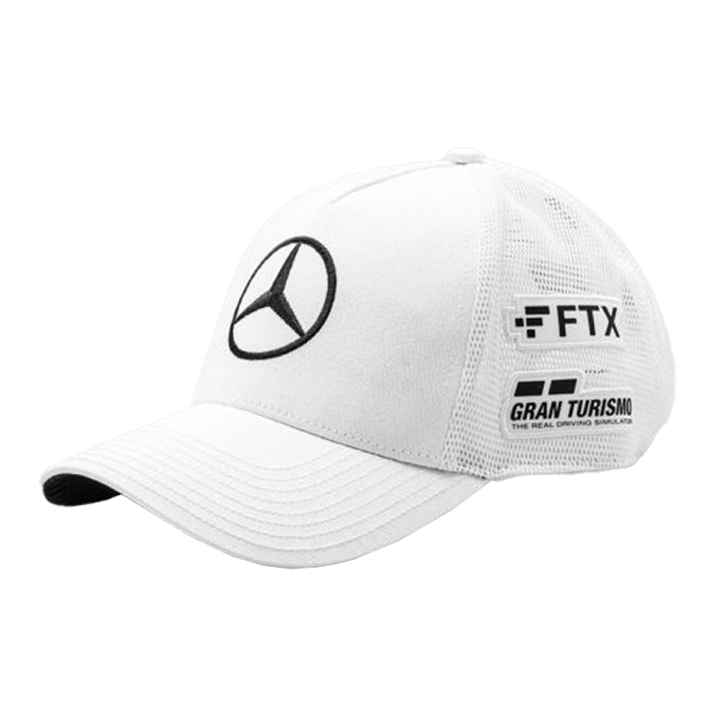 2022 Mercedes Hamilton Driver Trucker Cap White_0