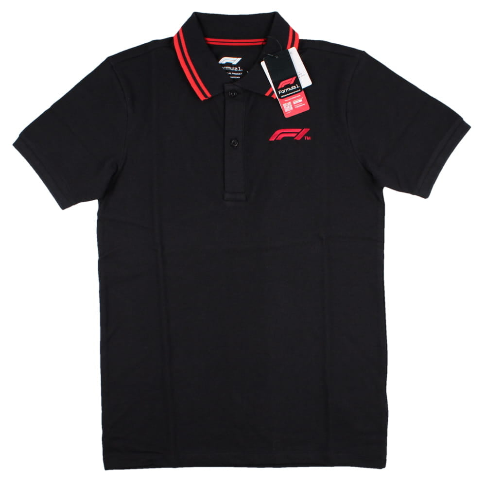 2023 Formula 1 Mens F1 Logo Polo Shirt (Black)_0